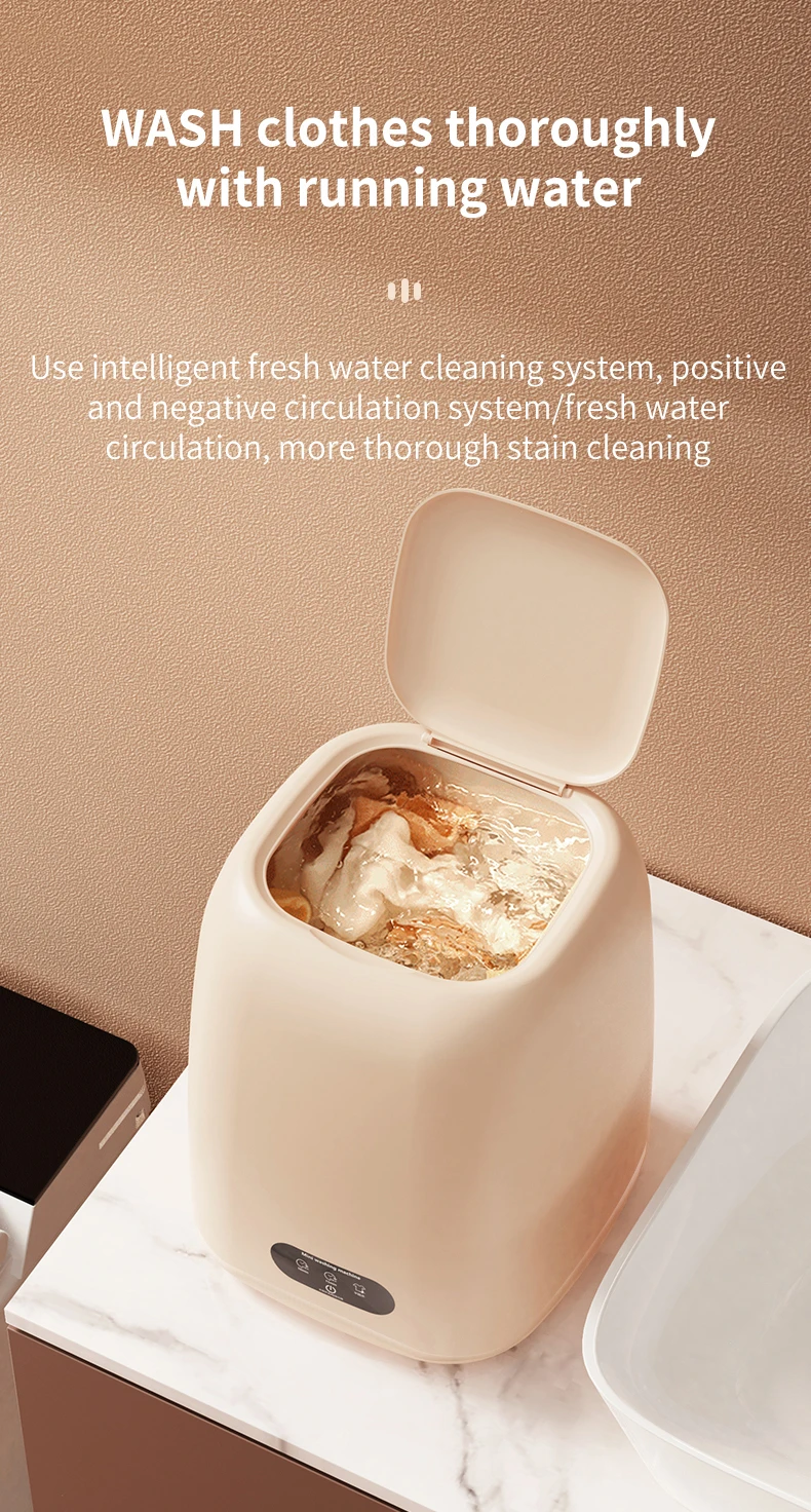 Small automatic Portable Washing Machine with Spin Dryer for Underwear