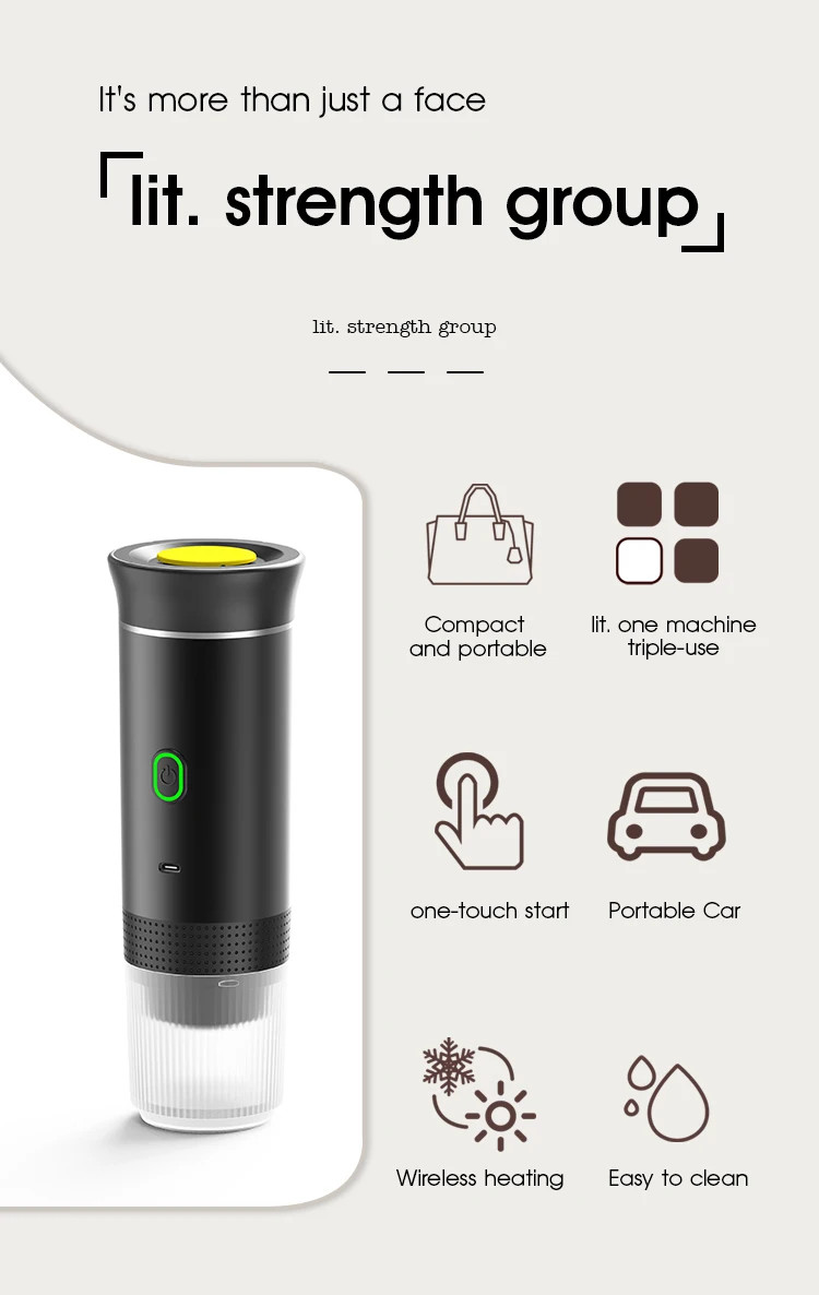 3-in-1 Wireless Electric Portable Espresso Coffee Machine