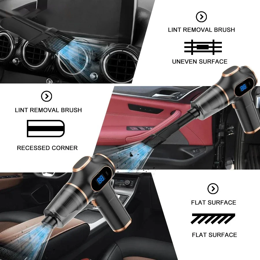 TINSOL Wireless Vacuum Cleaner Dual Use for Home and Car
