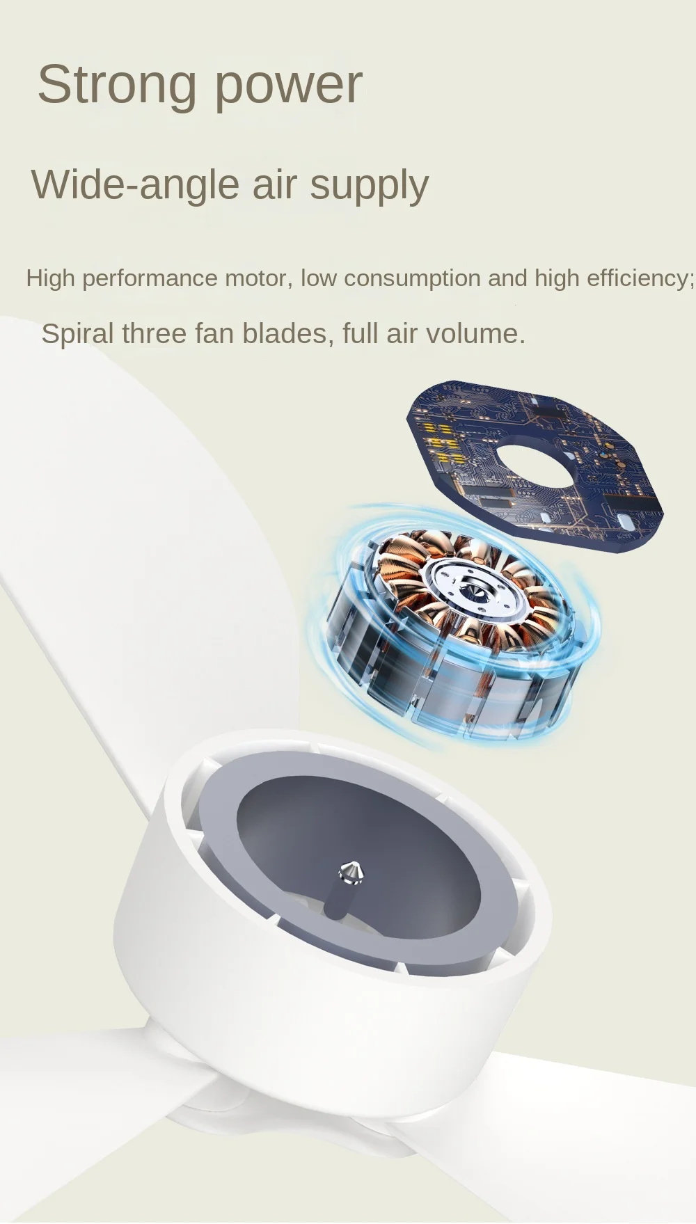 Portable wireless mini USB ceiling fan with remote control