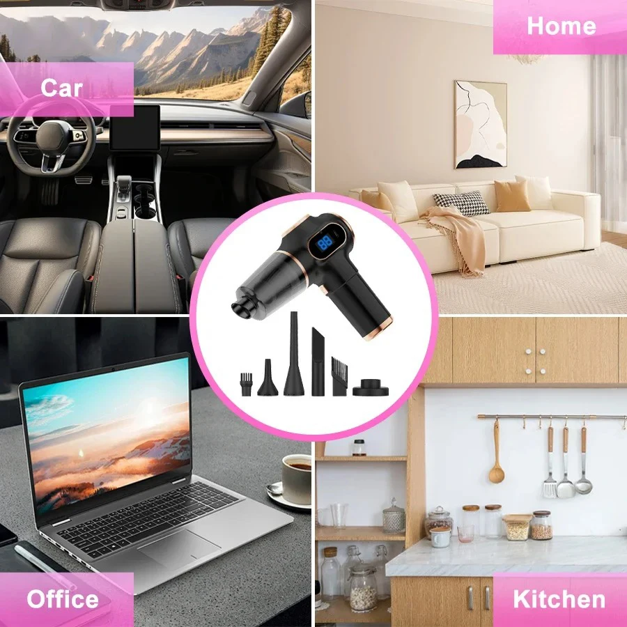 TINSOL Wireless Vacuum Cleaner Dual Use for Home and Car