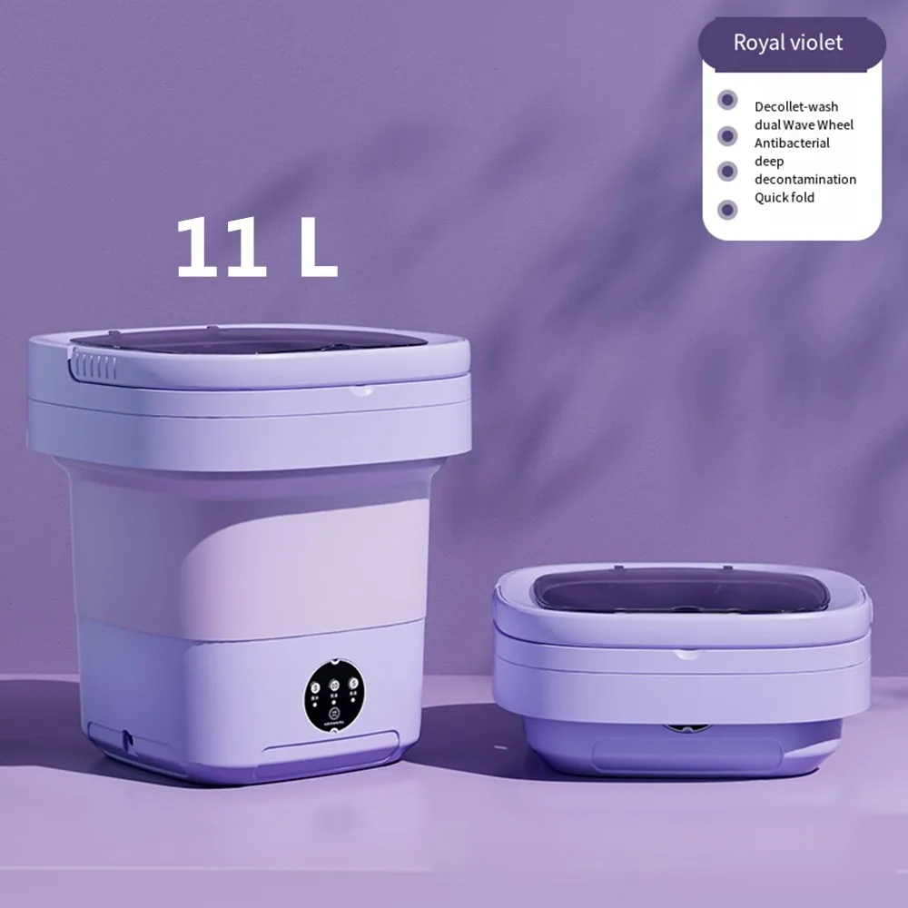 6L 11L Folding Portable Washing Machine with Spin Dryer for Clothes