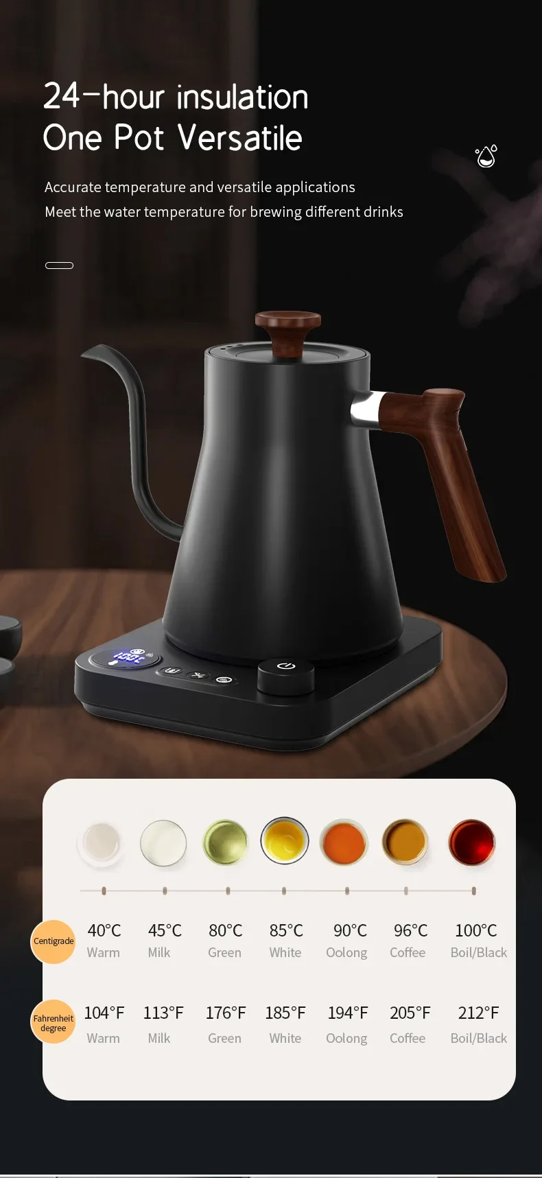 900ML Electric Gooseneck Kettle
