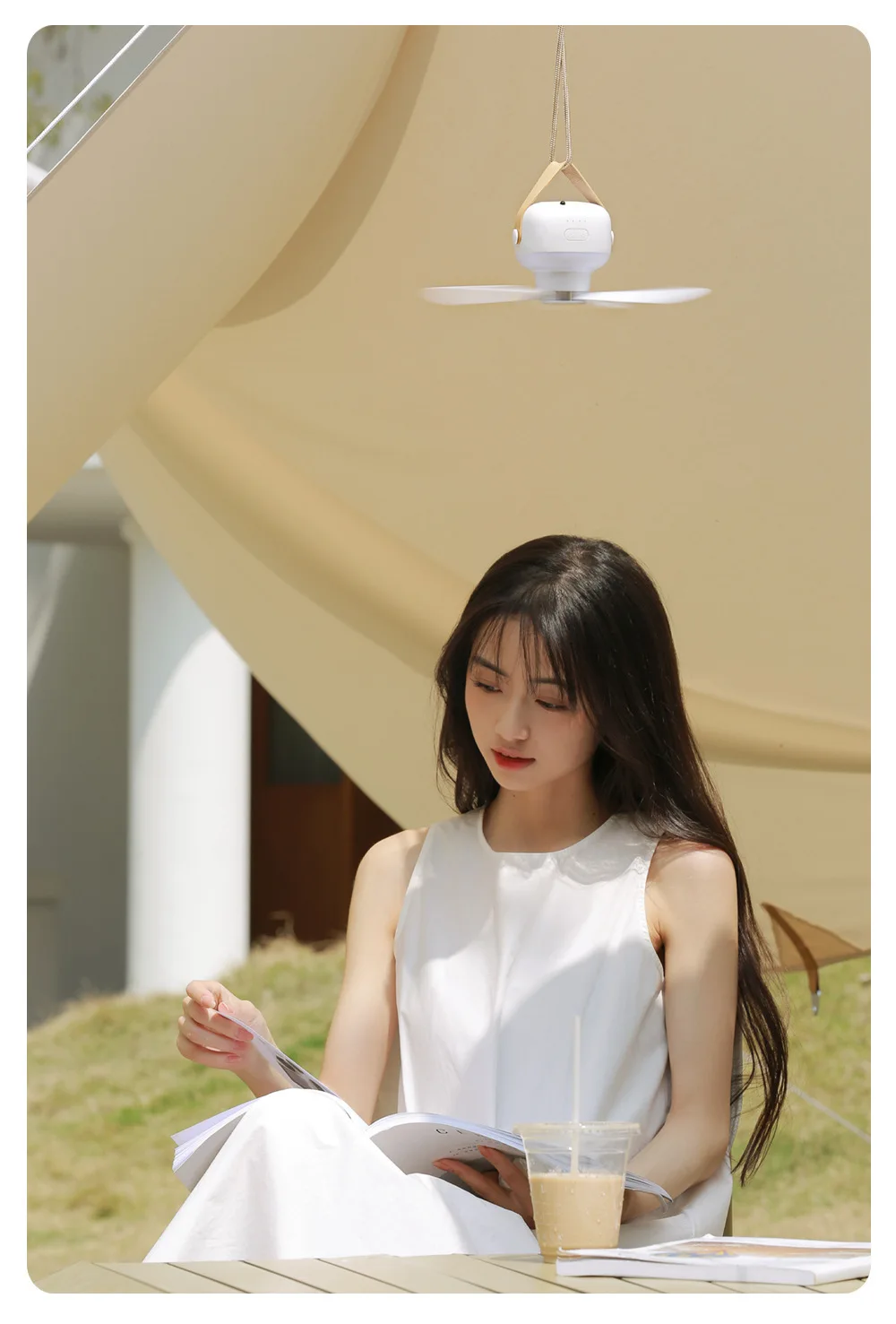 Portable wireless mini USB ceiling fan with remote control