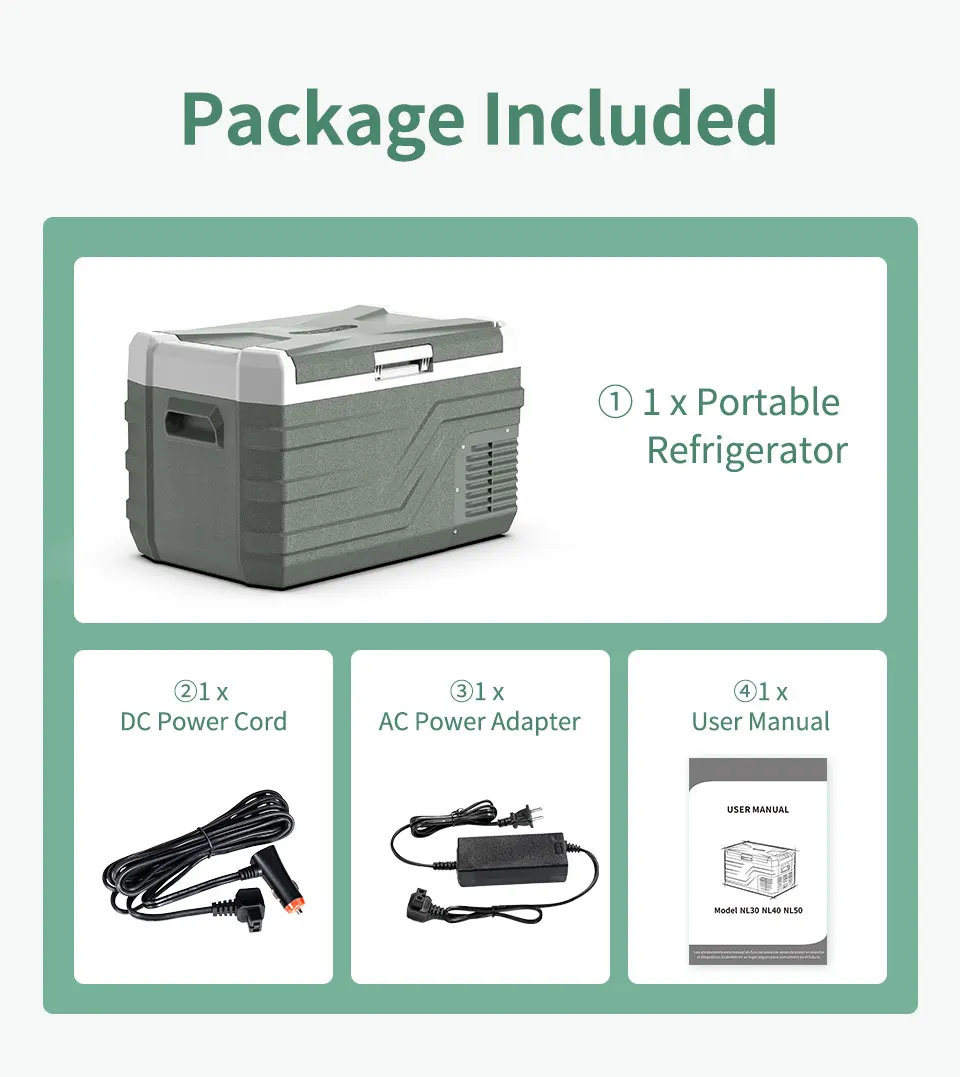 Alpicool NL 25L 35L 45L Car Refrigerator Compressor Fridge Freezer