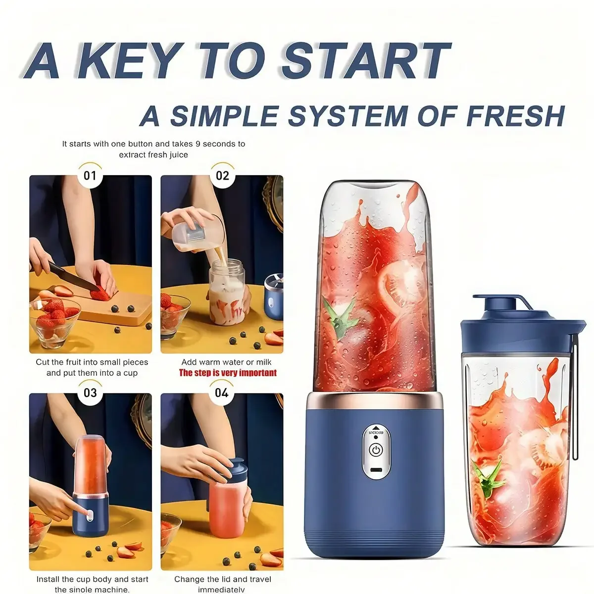 Juicer Blender for Kitchen & Gym