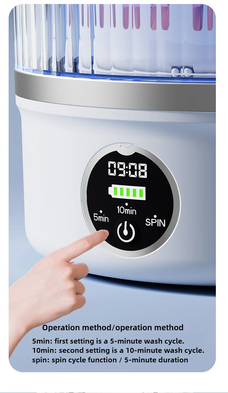 3L Mini Washing Machine for Clothes Socks Underwear with Spin Drying