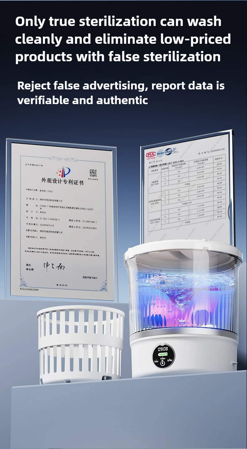 3L Mini Washing Machine for Clothes Socks Underwear with Spin Drying