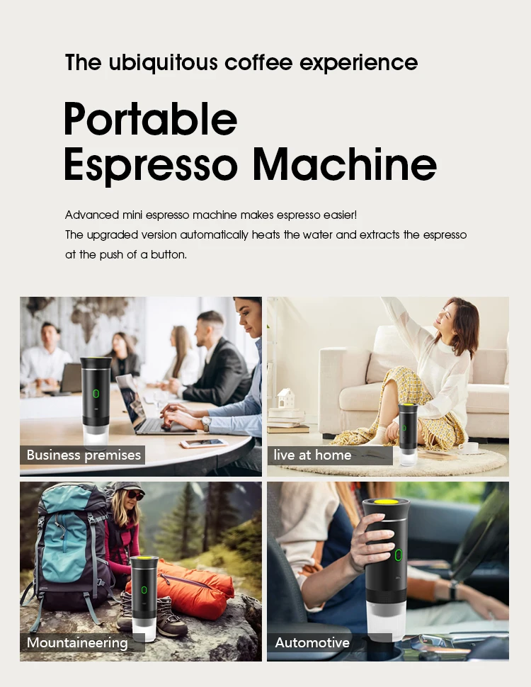 3-in-1 Wireless Electric Portable Espresso Coffee Machine