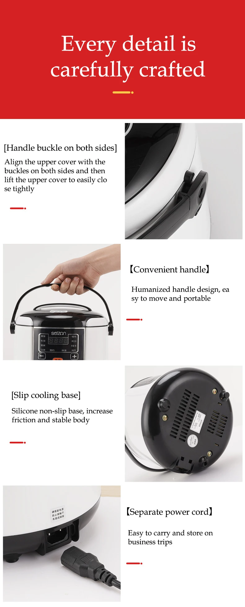 2L Electric Portable Rice Cooker