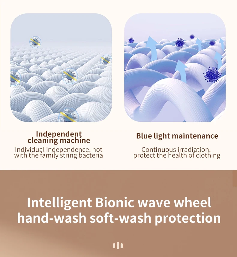 Small automatic Portable Washing Machine with Spin Dryer for Underwear