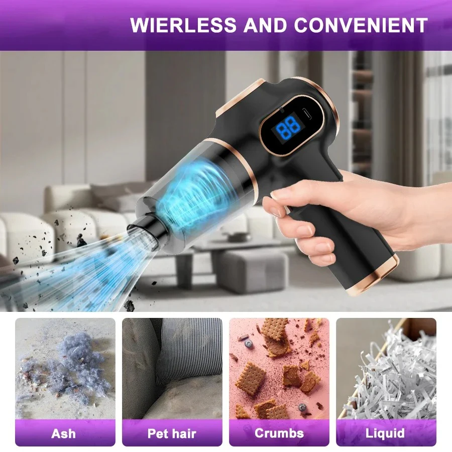 TINSOL Wireless Vacuum Cleaner Dual Use for Home and Car