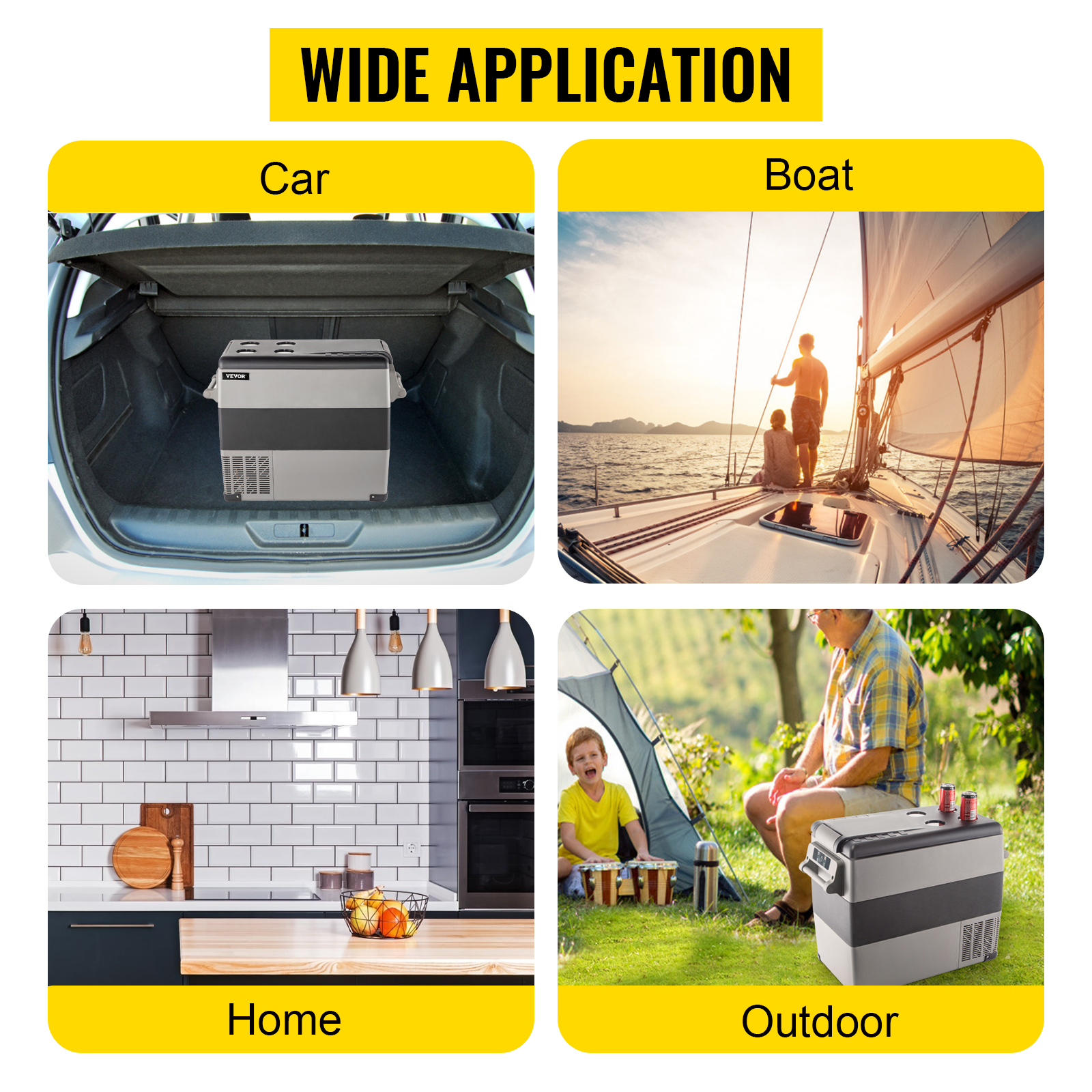 SucceBuy 20L 22L 35L 45L 55L Car Refrigerator Mini Fridge Freezer